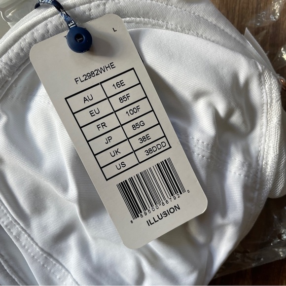 Fantasie Women's Full Coverage Illusion Bra Side Support 38E White - Picture 4 of 6